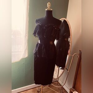 Vintage 80s Goth Horrorbilly Dress